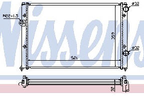 PASSAT РАДИАТОР ОХЛАЖДЕН (NISSENS) (AVA) (см.каталог) 93-96 3A0121253 VWPAS93-910